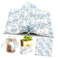 thumbnail image 1 of Highcool 100 Sheets Blue Floral Wax Paper for Food Wrapping 11.4 x 11 Inches Spring Floral Food Basket Parchment Paper for Picnic Wedding Candy Cookies Baking Sandwich Burgers Greaseproof Wrapping, 1 of 6