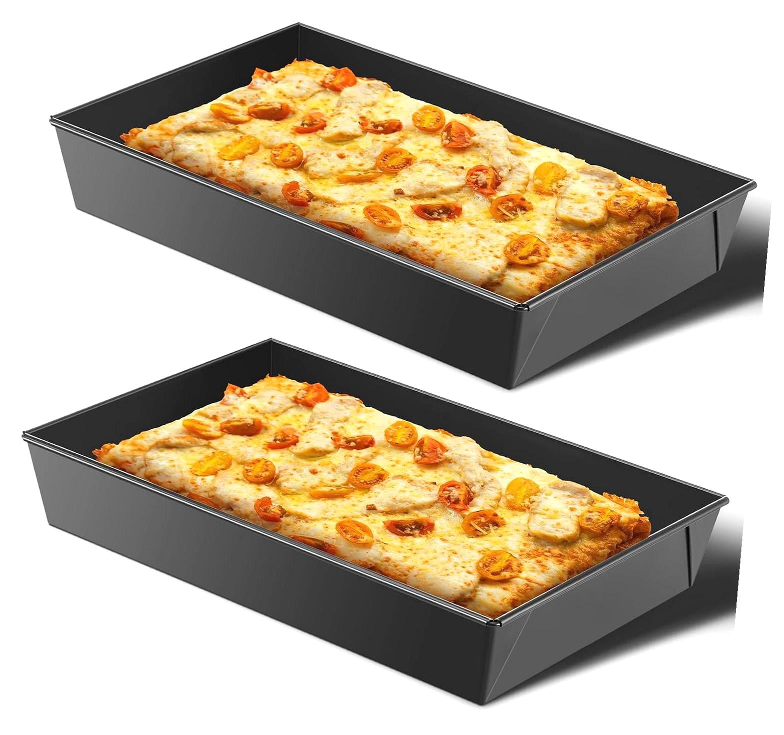 Highcool 2 Pcs Detroit Style Pizza Pan 10 14 2.36 Inch Non Stick ...