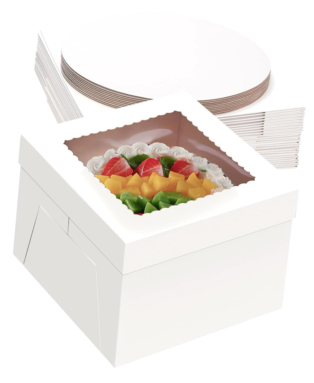 Highcool 20-Pack 12 Inch Cake Boxes With Cake Boards (10 boxes and 10 ...