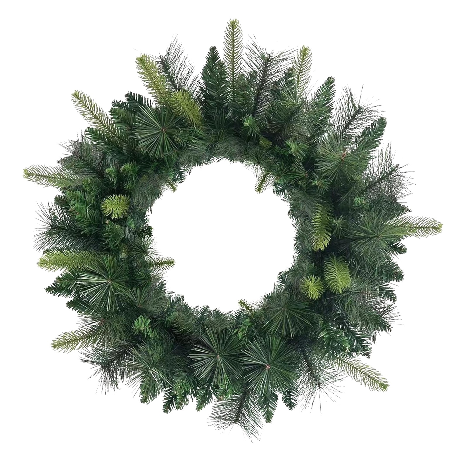 Artificial Christmas Wreath With Snow, Pine Cones & Balls - 16 Inch Holiday Decor For Door Or Wall