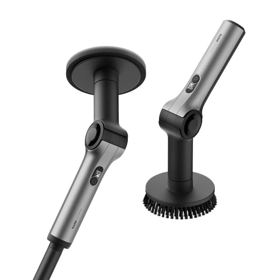 HOTO Flexi Electric Spin Scrubber, Smart Display, 8 Brush Heads, IPX7 Waterproof