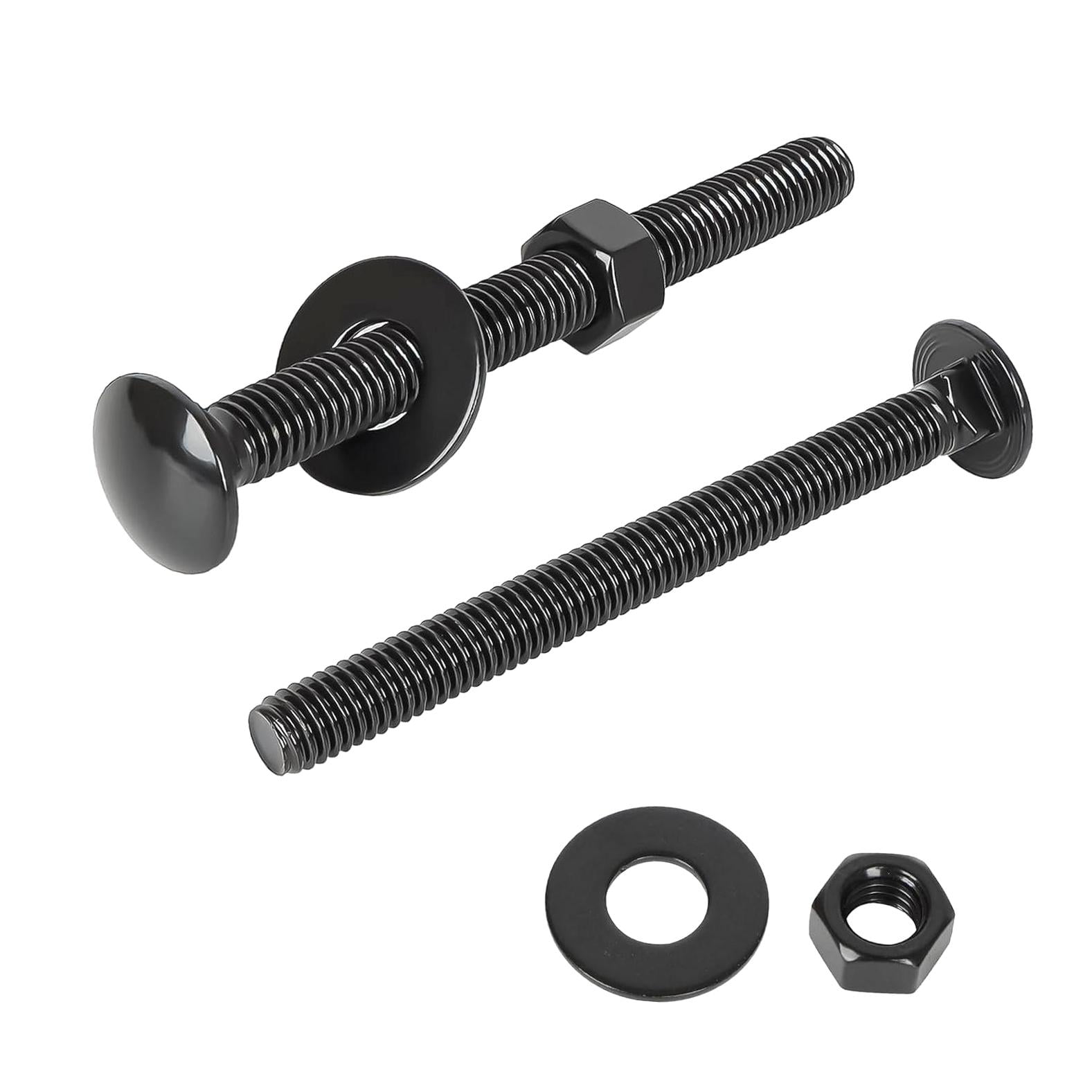 304 Stainless Steel Bolt & Nut Kit - 3/8-16 X 5 Inch Hex Bolts, Nuts, Washers, 10 Each, 18-8 Grade