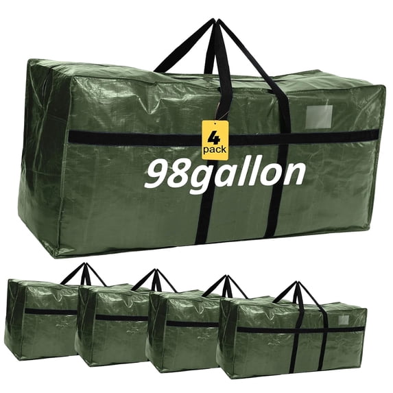 Highcool 4 Pack 98 Gallon Extra Large Storage Bags XXL Bag with Zipper ...