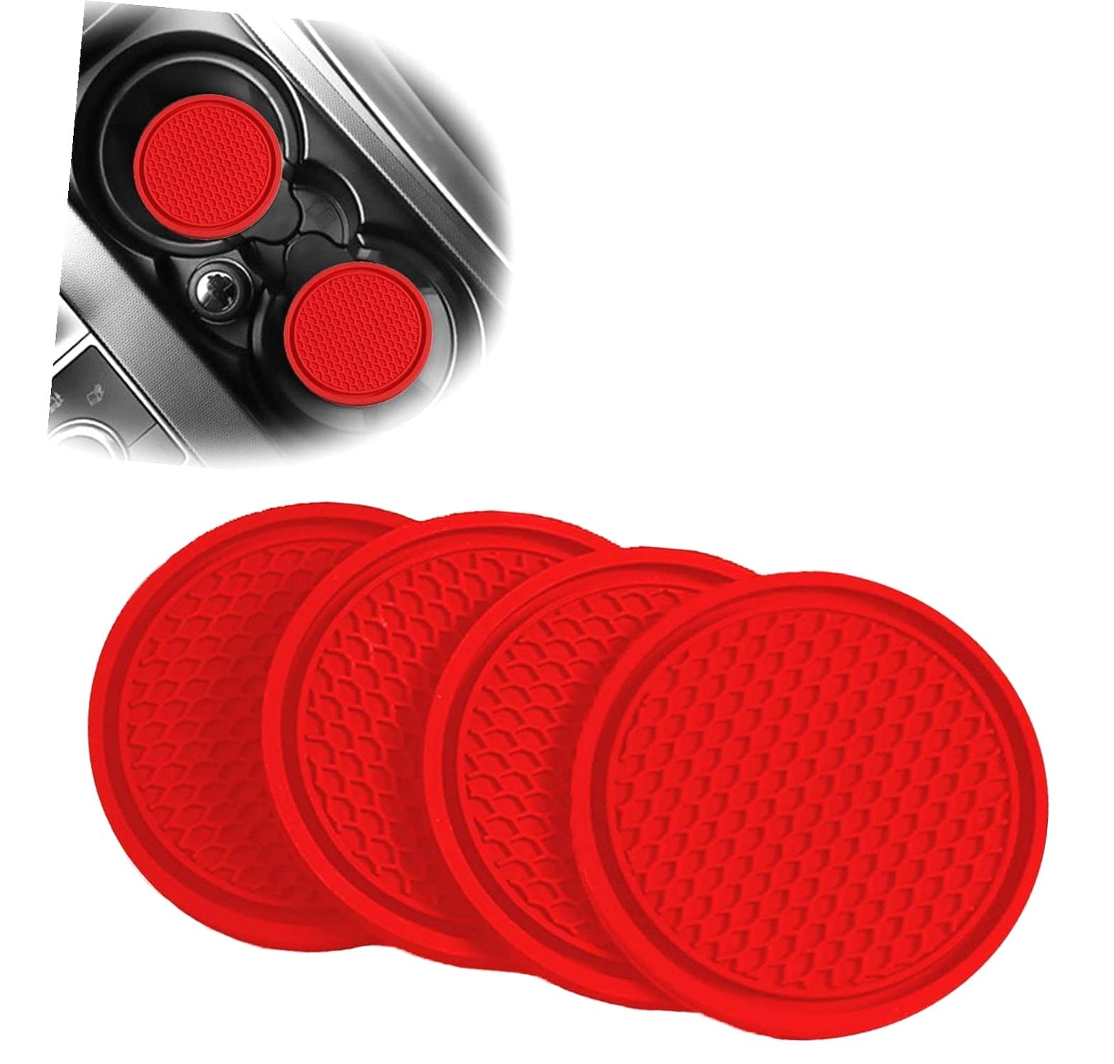 Highcool 4-Piece Honeycomb Fixed Tea Coaster - 2.75In PVC Anti- Cup ...