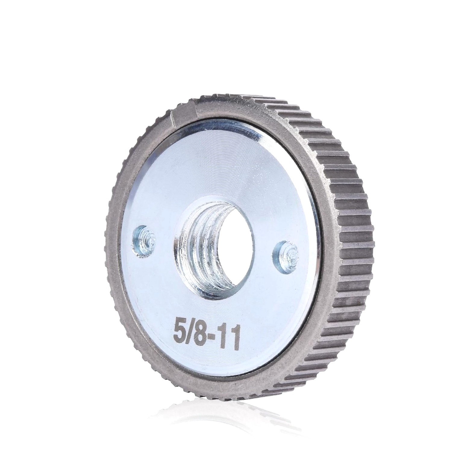 Saipor 5/8"-11 Thread Angle Grinder Flange Nut – Self-Tightening Quick Release Lock Nut For 5/8"-11 Spindles, 2" Diameter