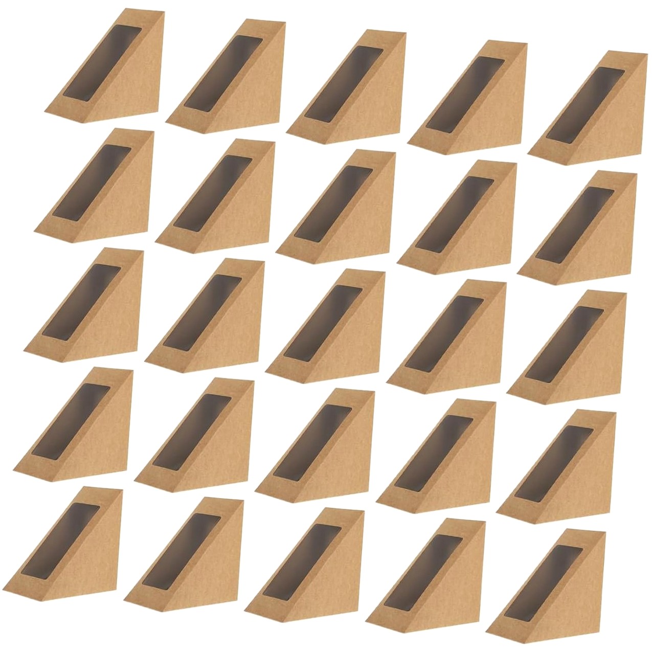 Highcool 50 Pcs Sandwich Paper Boxes, Triangle Sandwich Container ...