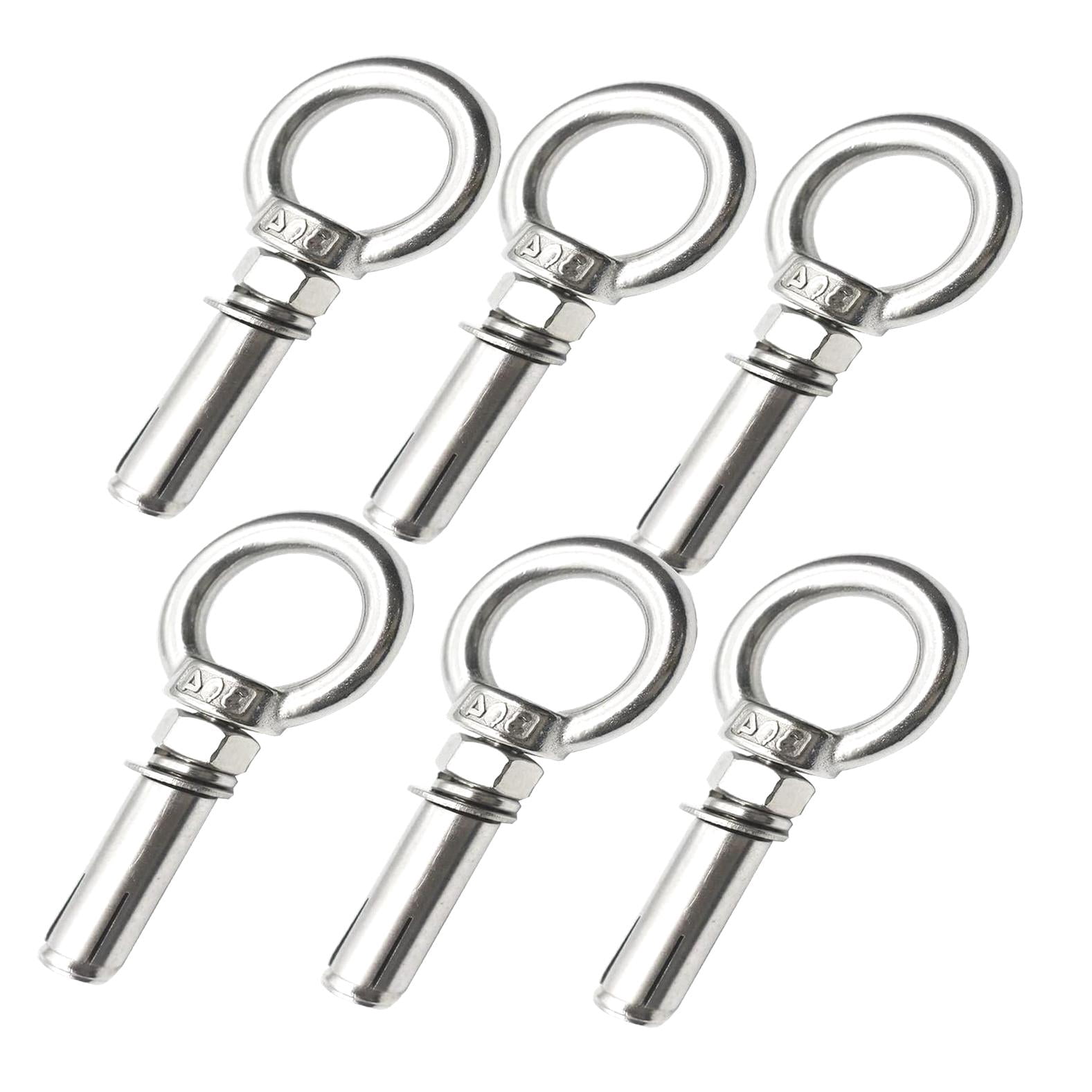Highcool 6 Packs M8x50MM Expansion Eyebolt Assembled Bolt with Eye Nut ...