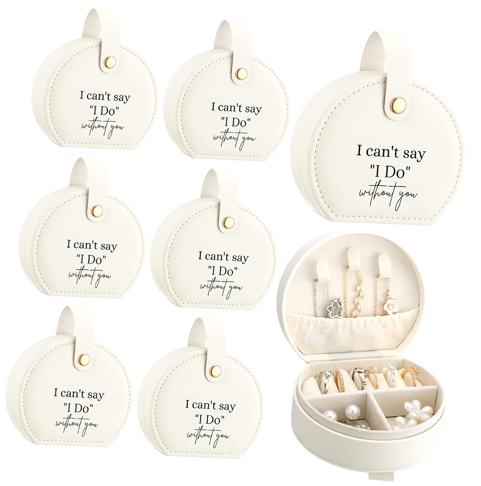 Highcool 6 Pcs Proposal Travel Jewelry Box Can' Say No Without You ...