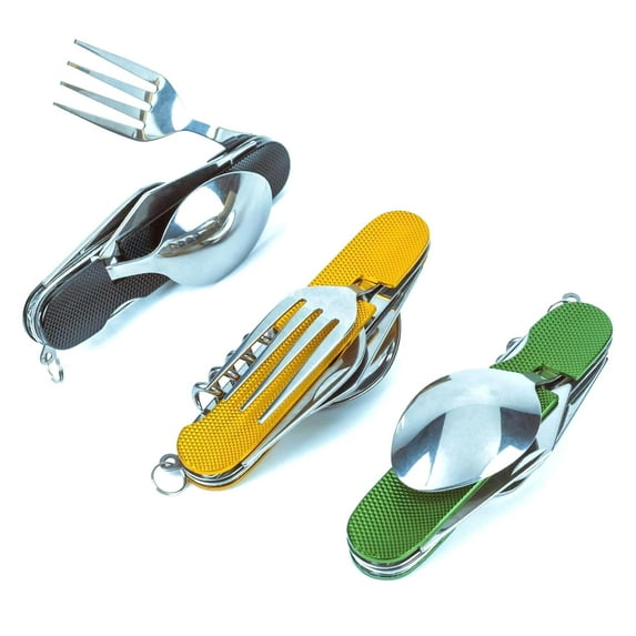 Highcool 6-in-1 Versatile Set Detachable Spoon Combination Mess Kit Including Carrying ( + + )