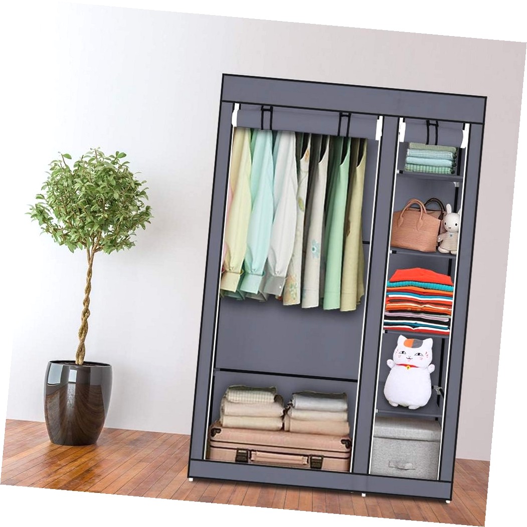 Covered Rack Orginazer Highcool 69-Inch Covered Garment Rack, Freestanding Closet Organizer ...