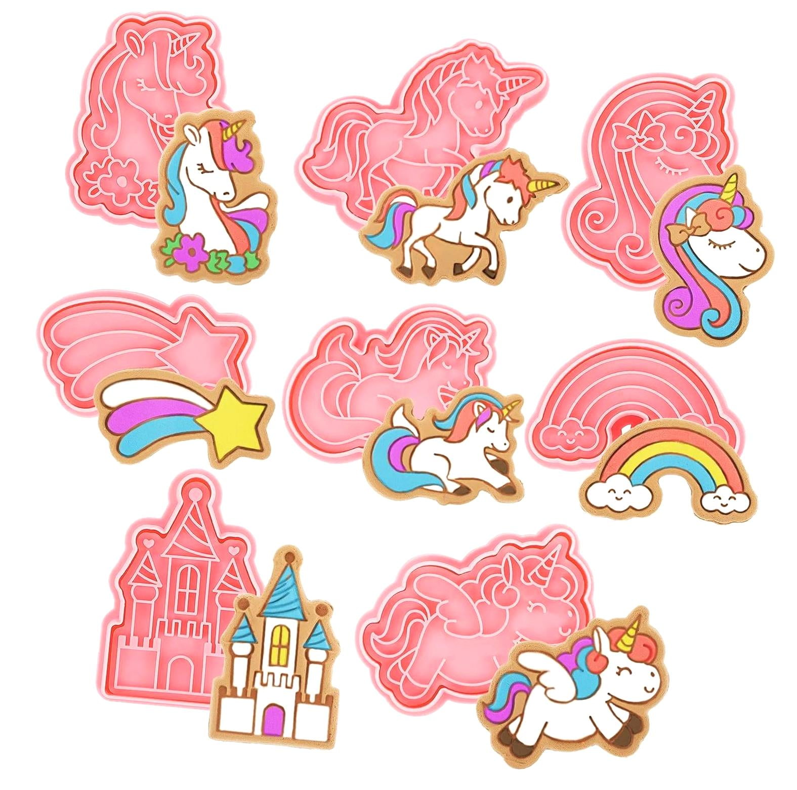 Highcool 8 Pcs Cookie with Plunger Set, Featuring Shape Embossing for ...