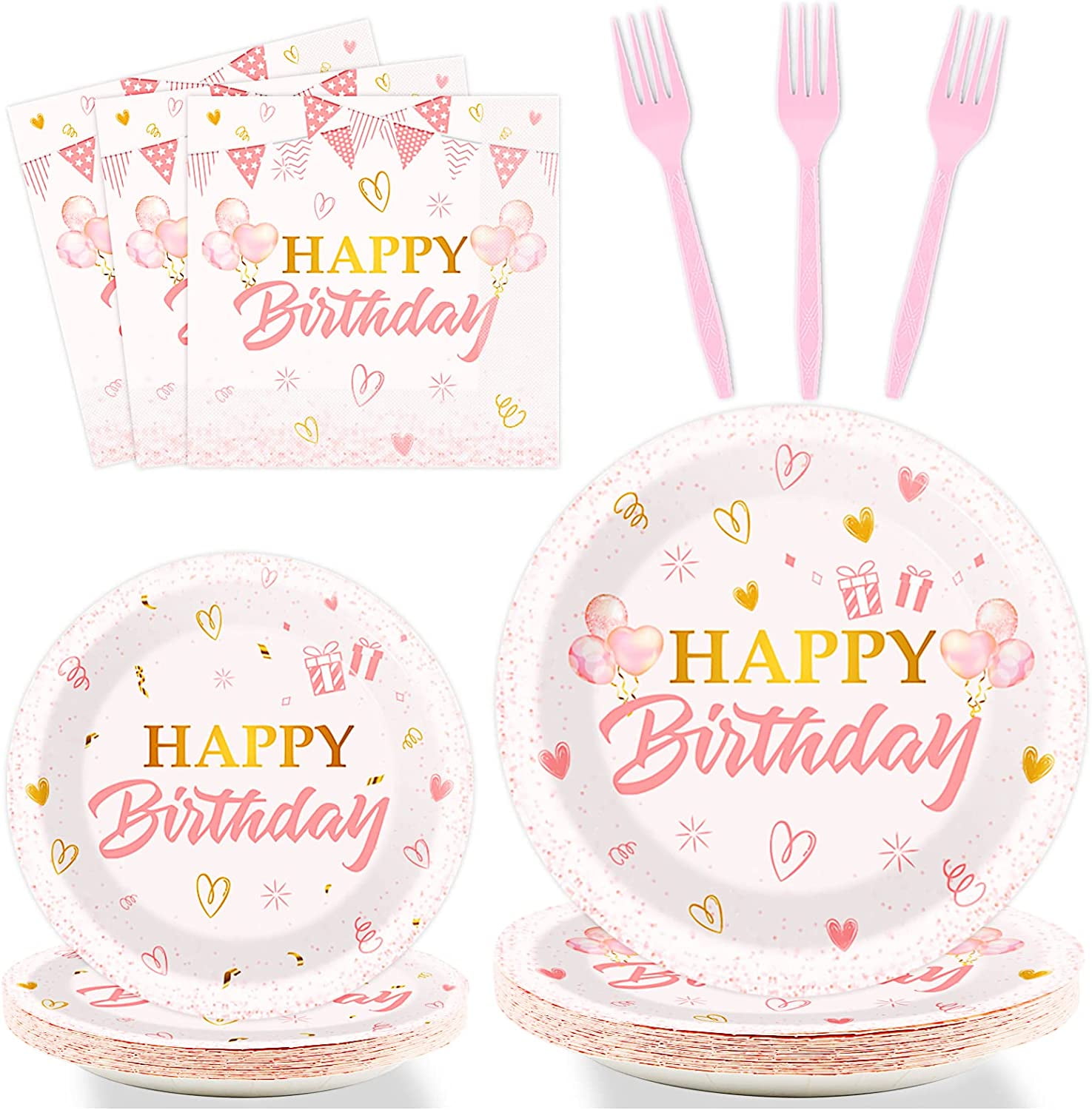 Rose Pink Small Kitchenware Round Birthday Backdrop Kit
