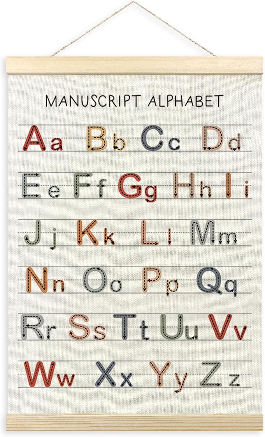 Highcool Alphabet ABC Chart Poster Hanger Frame, Homeschool Hanging ...