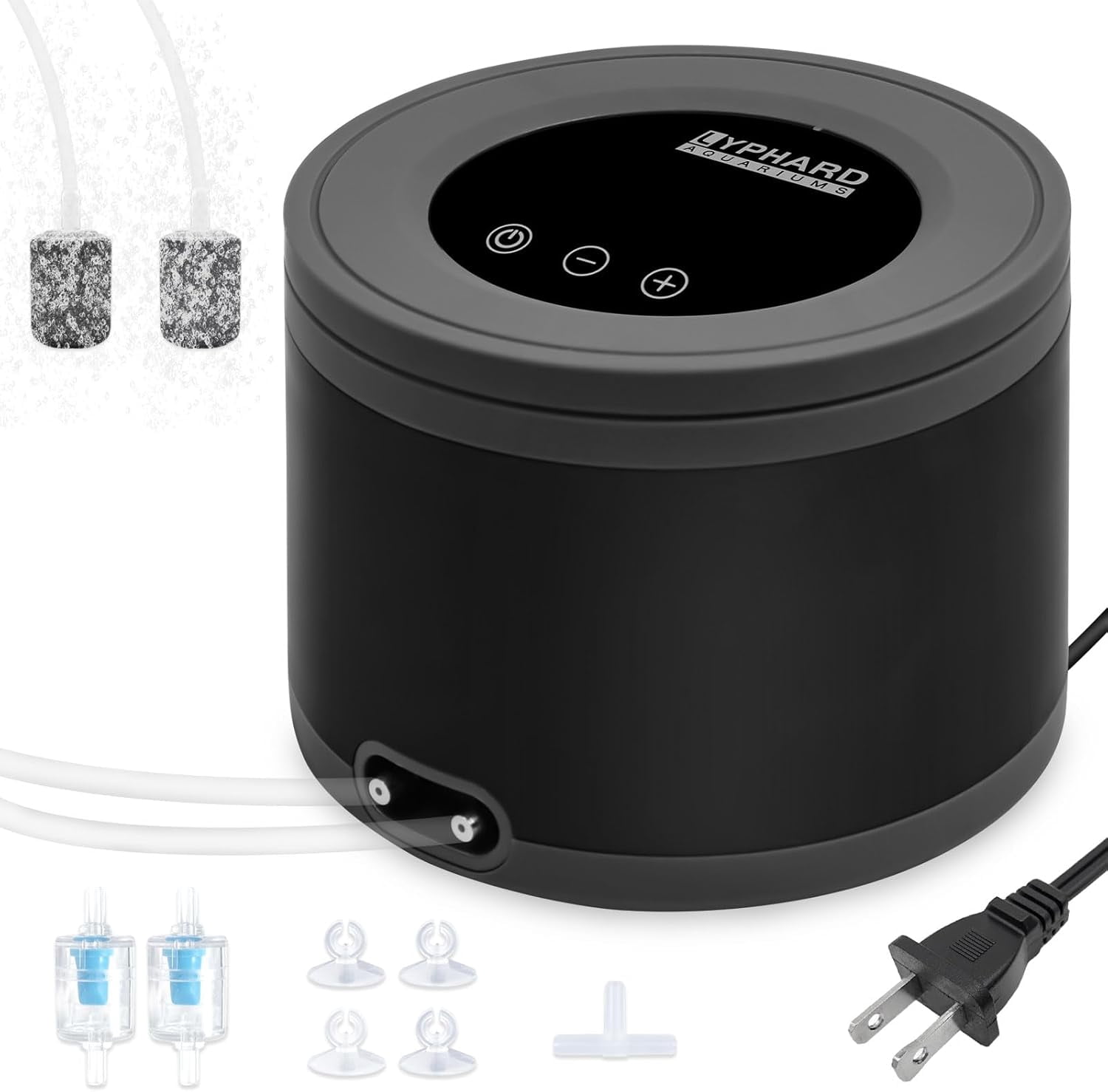 Sh Tank Highcool Aquarium Air Pump, Dual Outlets 3W Ultra Quiet Aerator for 5 ...