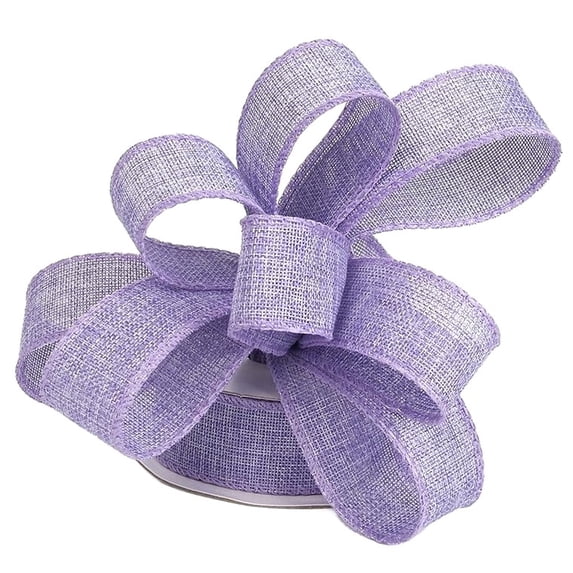 Highcool Burlap Perfect for Wedding Decoration Wrap Bows Made Crafts 1-1/2 Inch 10 Yard (Light)