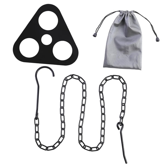 Highcool Camping Tripod Convert Branches into Tripod, with Chain to Suspend Cookware, Open Cooking for, Camping, Sports