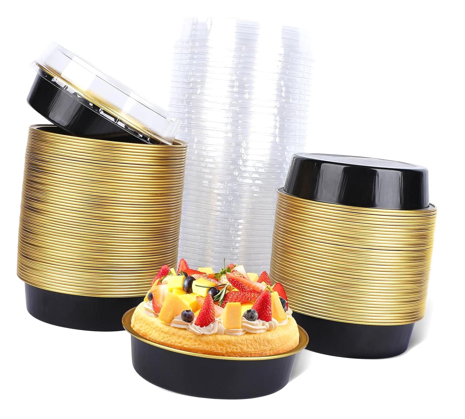 Highcool Creme Brulee Ramekins with , 120 Pack 4 Inch 8oz Pie Tins ...