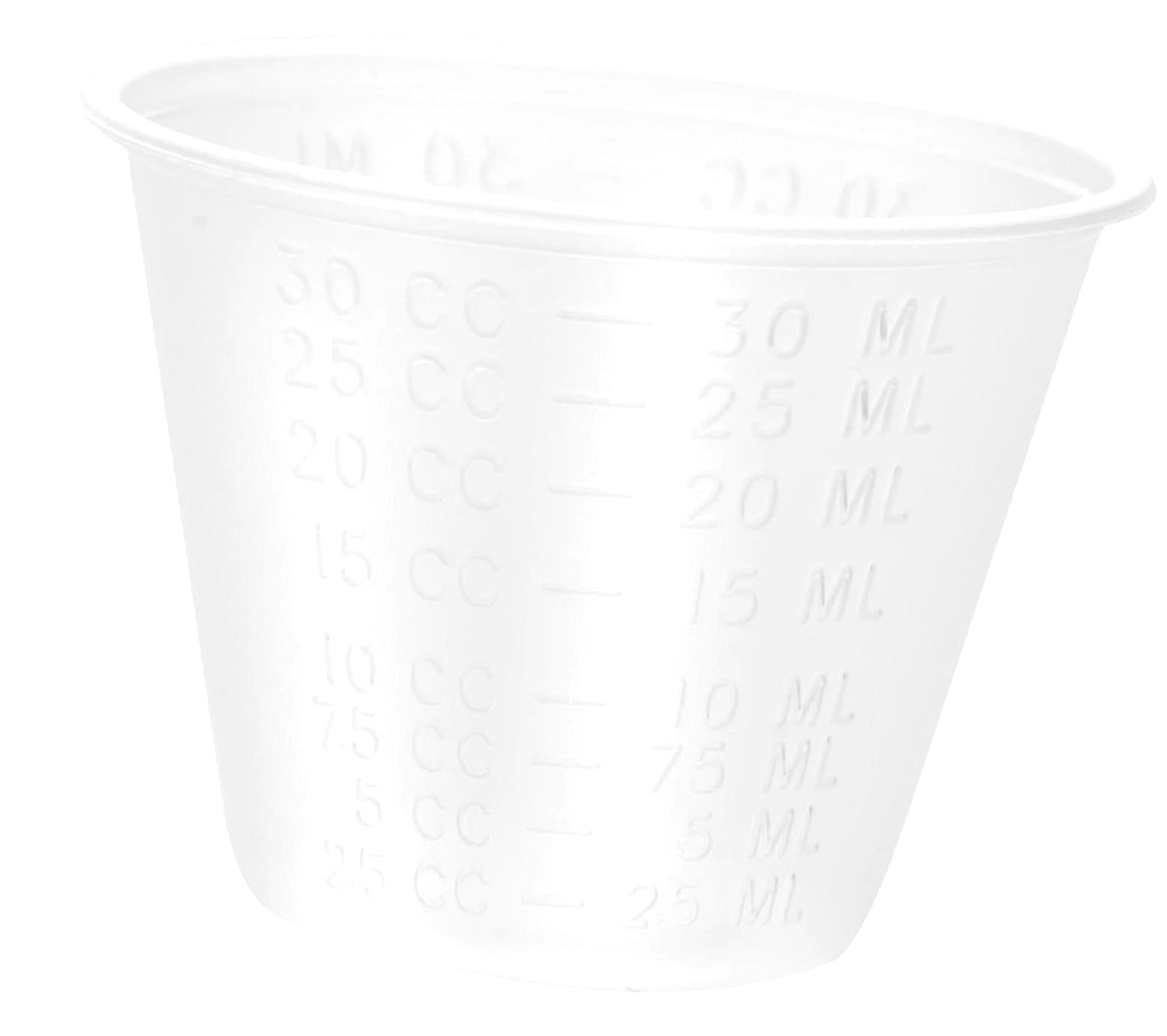 Highcool Cups – 500 Measuring Containers, Graduated, 1oz Plastic ...