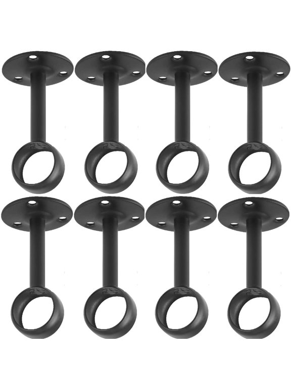 Curtain Rod Ceiling-Mount Curtain Rod Brackets Curtain Rod Holders (8 PCS, White)