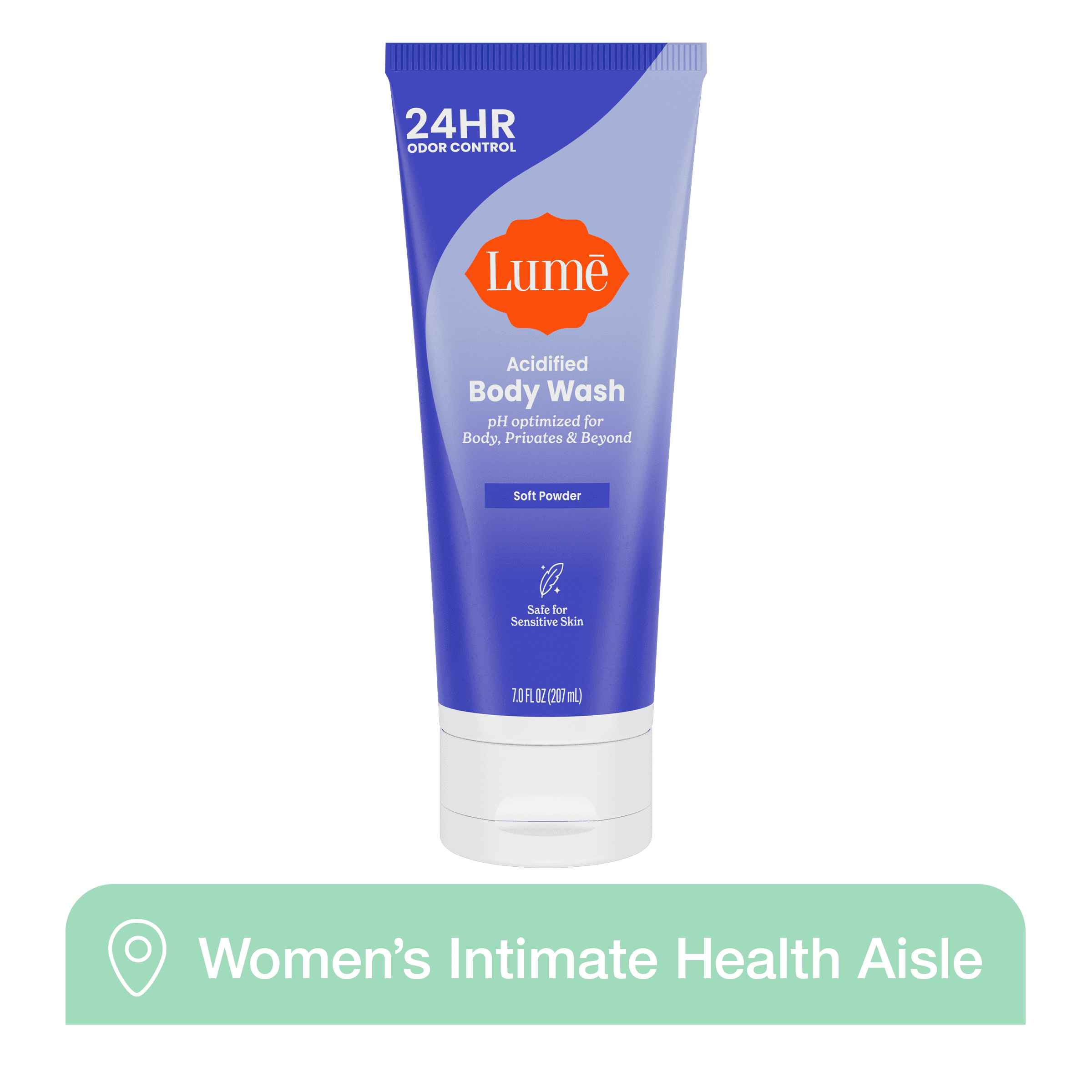 Lume Hydrating Acidified Body Wash Gel, Soft Powder, 7 fl oz