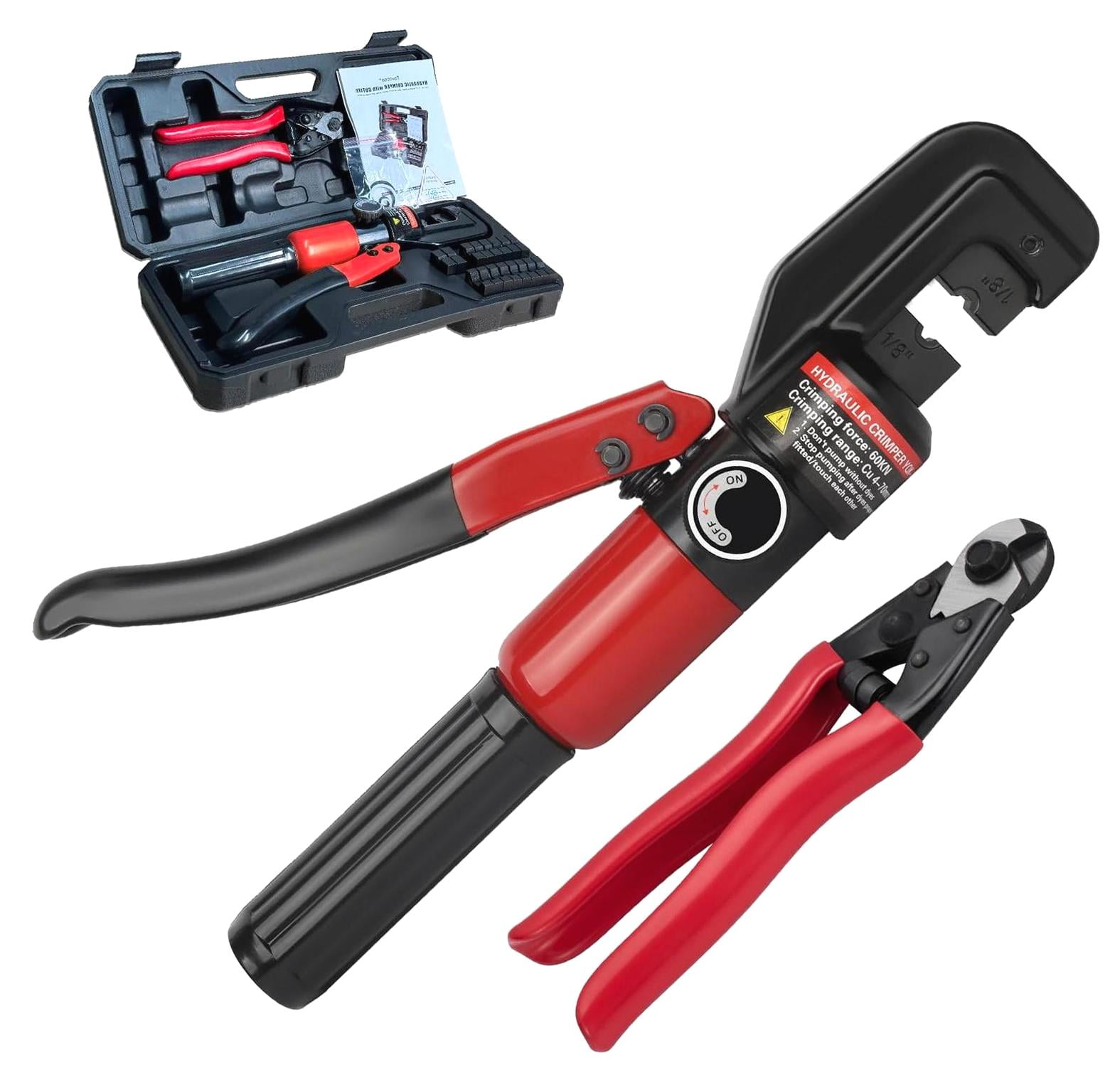Funnerlulu Hydraulic Crimping Tool With 9 Hardened Dies, Steel - View #4