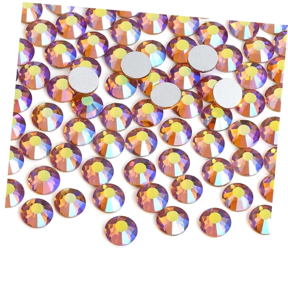 Highcool Glue Fix Flatback Rhinestones Diamantes for Nails (ss20 576 pieces, AB)