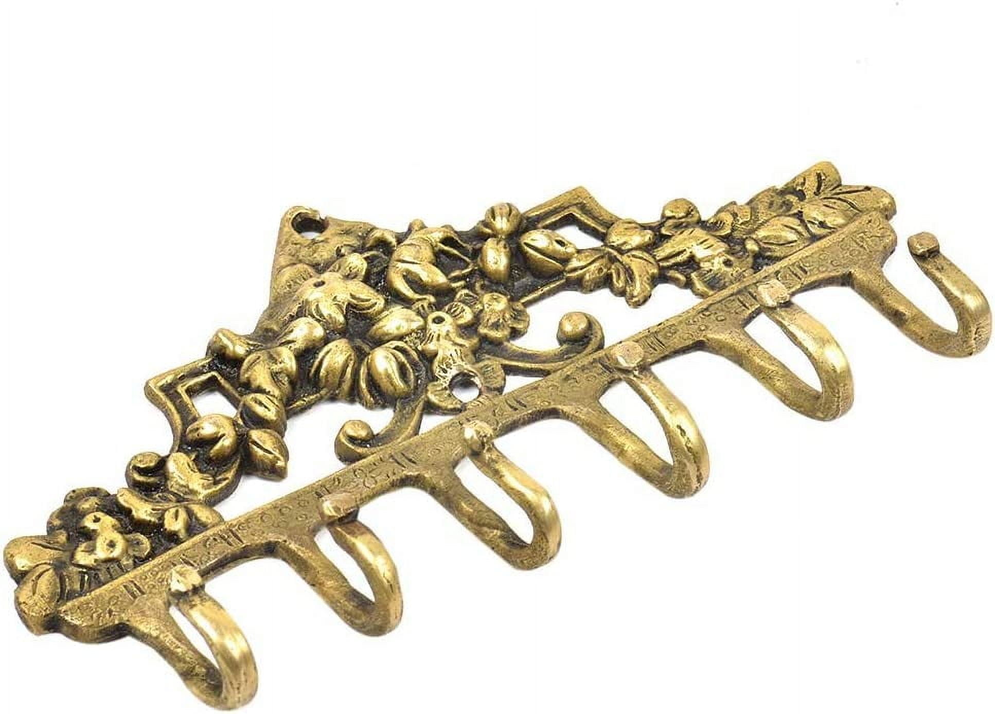 Highcool Gold Vintage Wall Hooks for Keys- Boho Key Holder for Wall ...