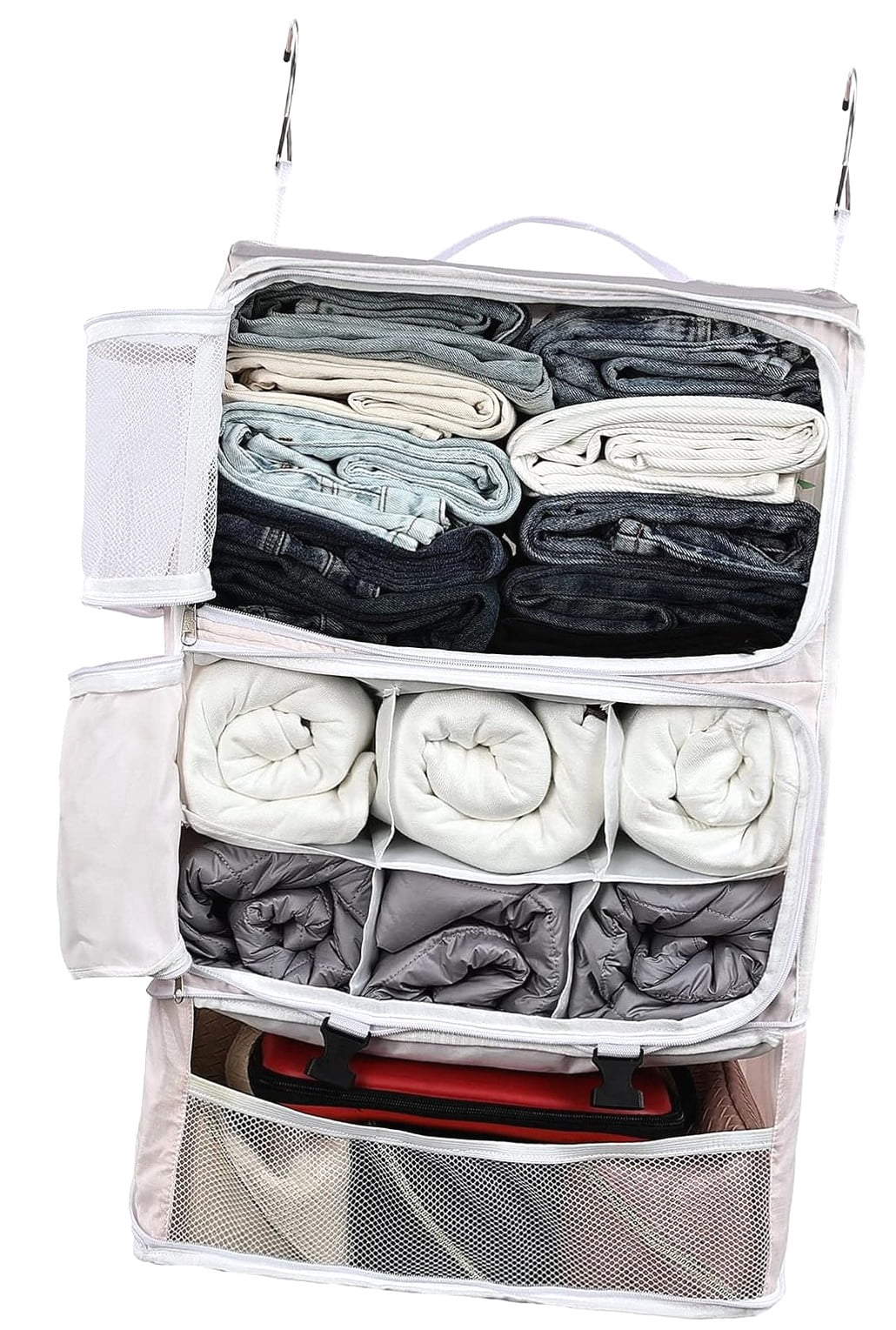 Compression Shelfe Highcool Hanging Shelves Travel Compression Packing Cube for Suitcase ...