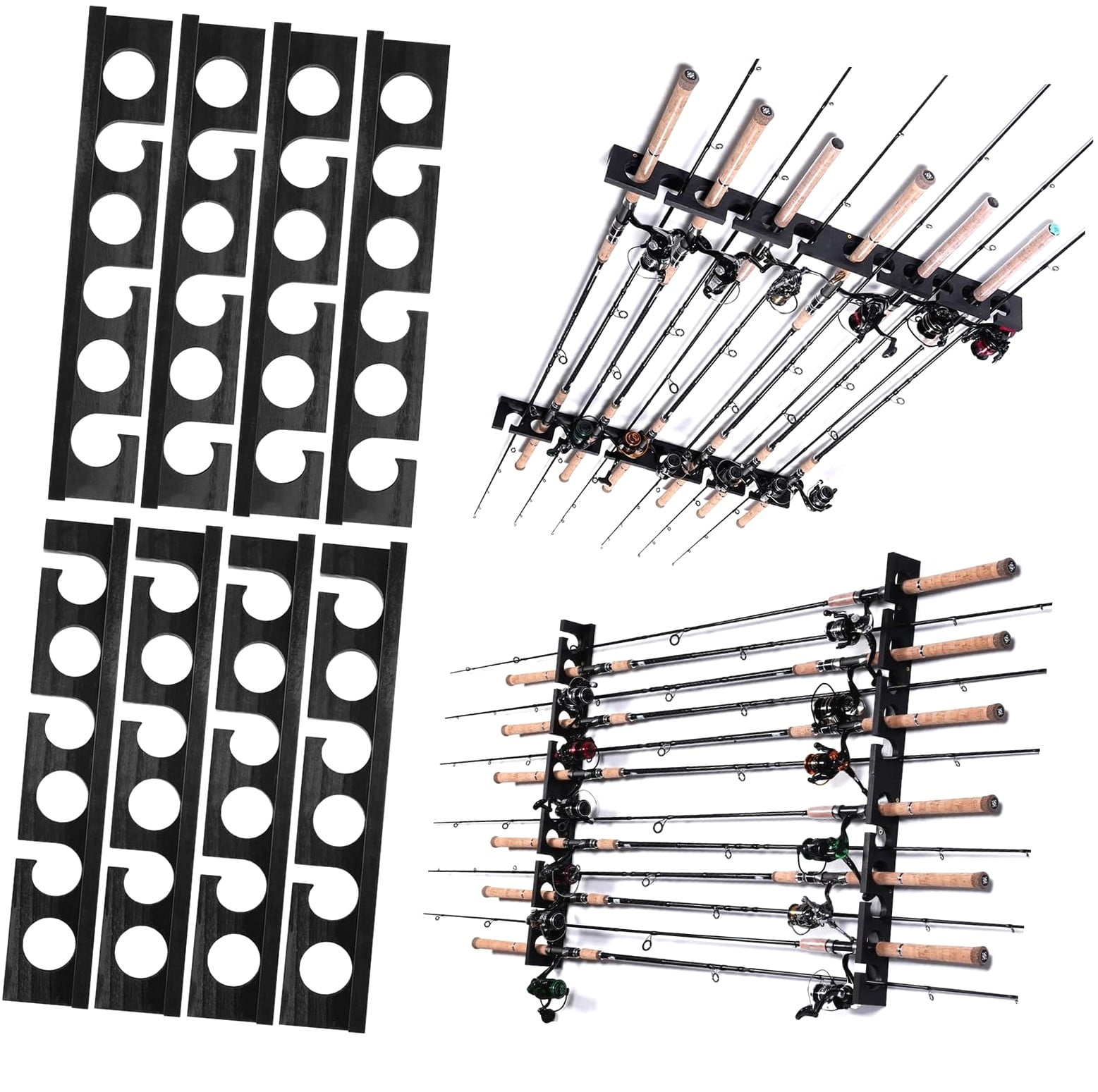 Highcool Holds to 12 Rods Pole Racks Wall or Ceiling Mounted Holders ...