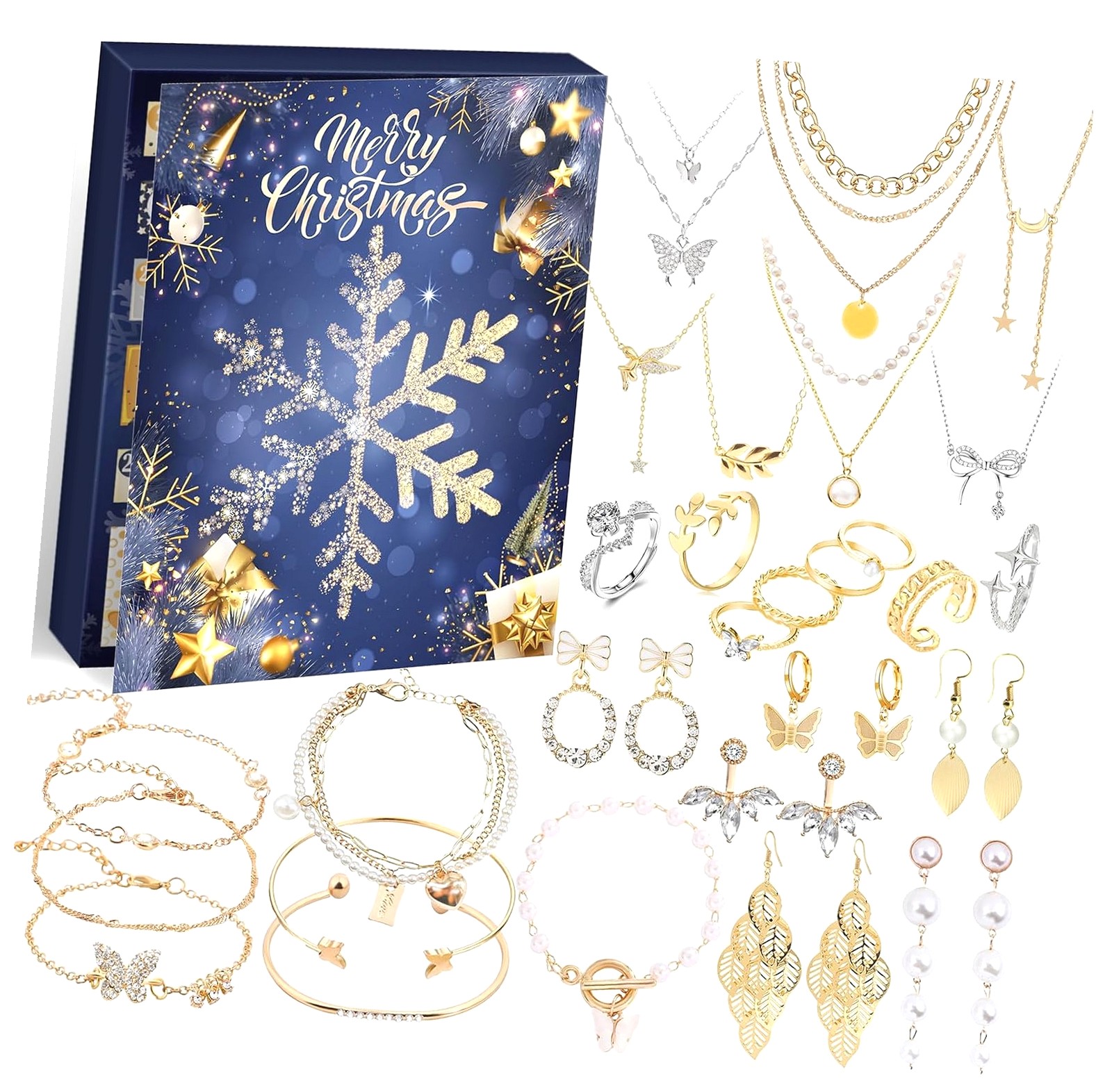 Highcool Jewelry Advent Calendar for 2025, Christmas 24 Days Holiday ...