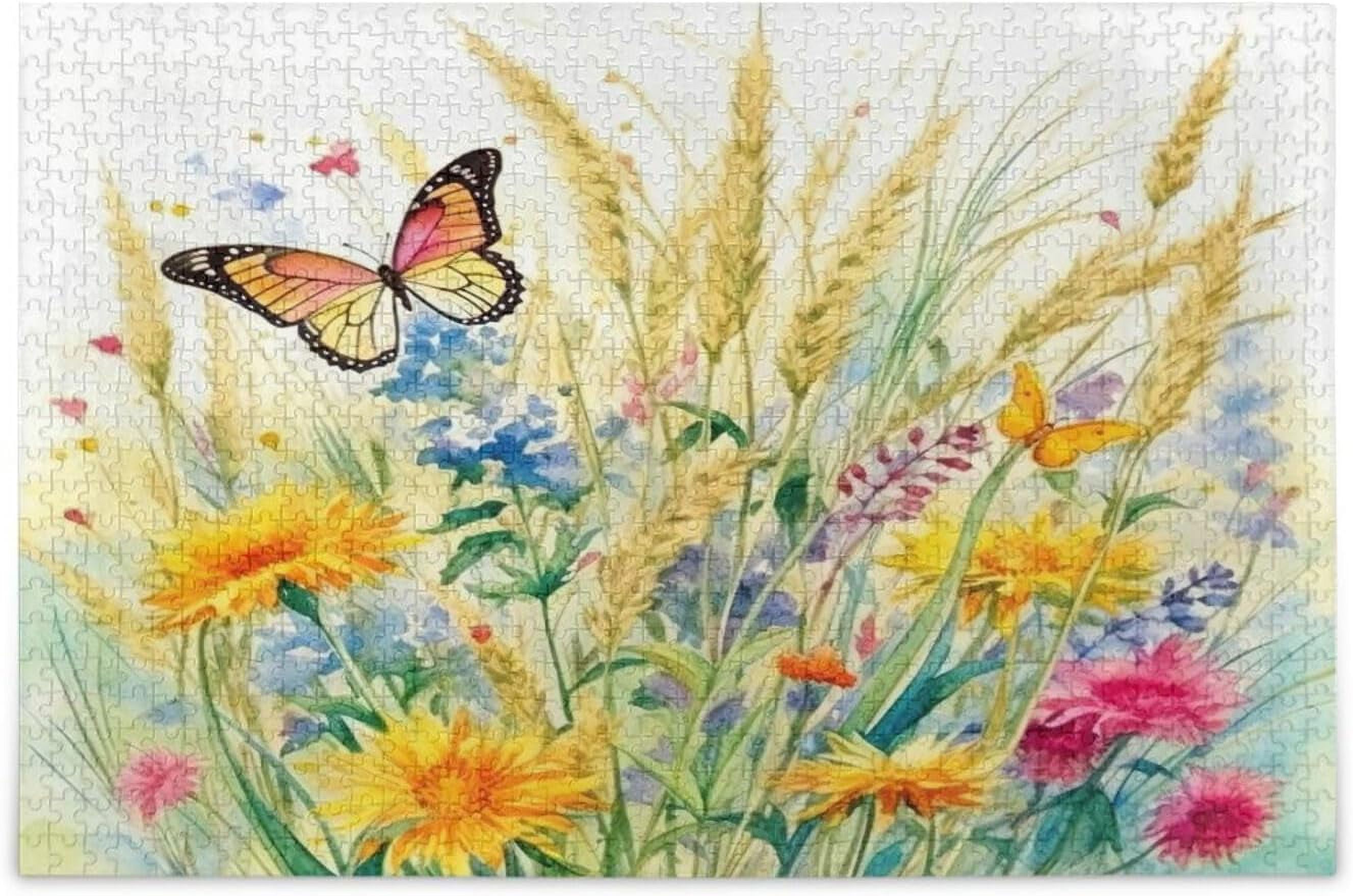 PICKFORU 1000 Piece Flower Book Puzzle – Colorful Wildflower & Library Art, Challenging Jigsaw For Adults - View #6