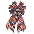 thumbnail image 1 of Highcool Large 4th of July Patriotic Bows for Wreath, Memorial Day Wreath Bows Blue Burlap Bows Stars Stripes Tree Topper Bows for Door Decorations, 1 of 6