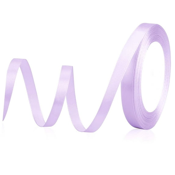 Highcool Light Lavender Satin 3/8 Inch Yards for Invitation Floral Hair Balloon Craft Party Wedding Decoration