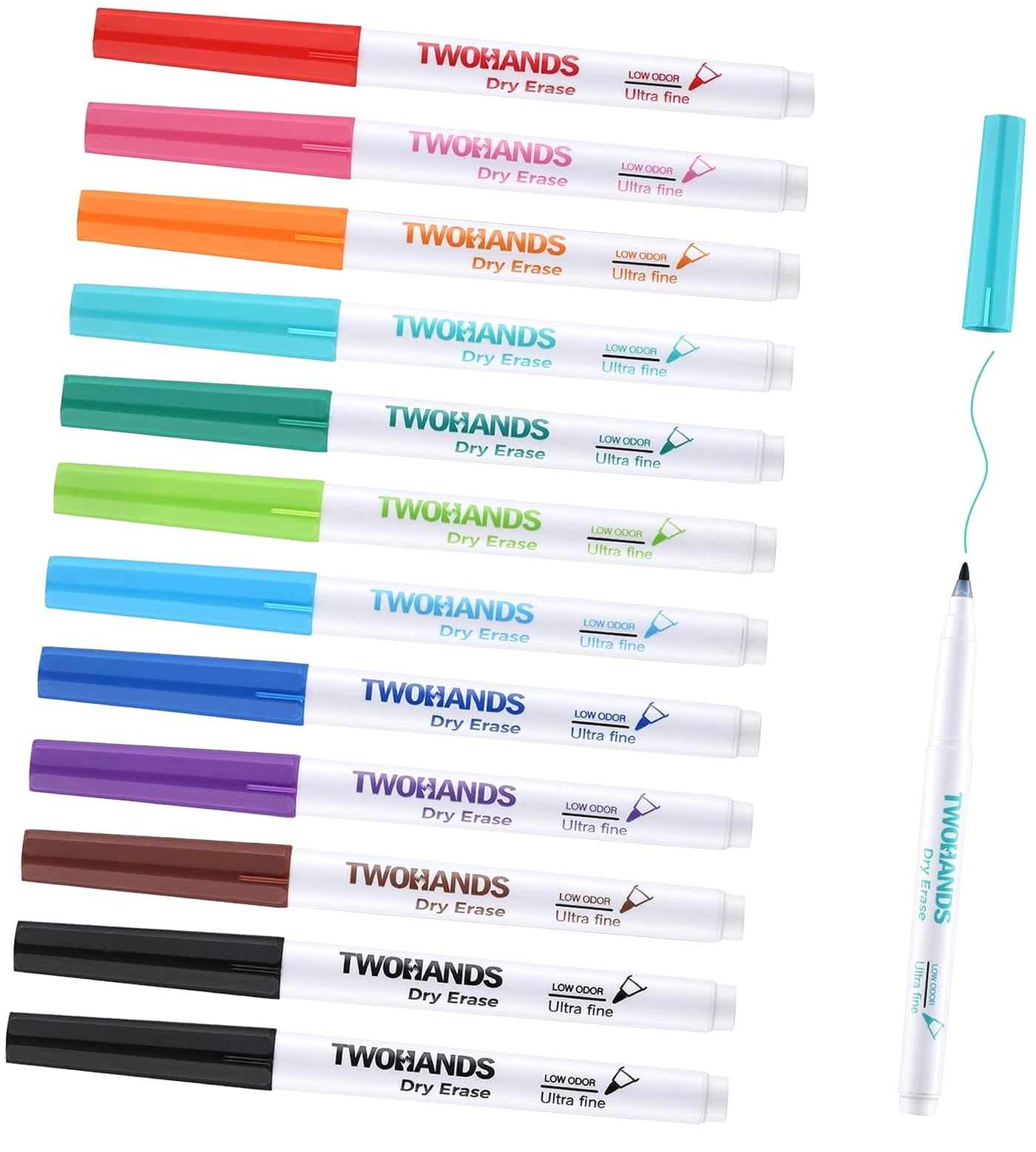 Highcool Markers Fine Tip, Extra Fine Point 0.7mm, Low Odor, 11 ...