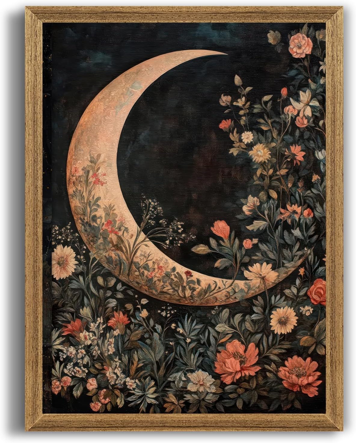Highcool Moody Moon and Canvas Wall , Mystical Wall Decor, Dark ...