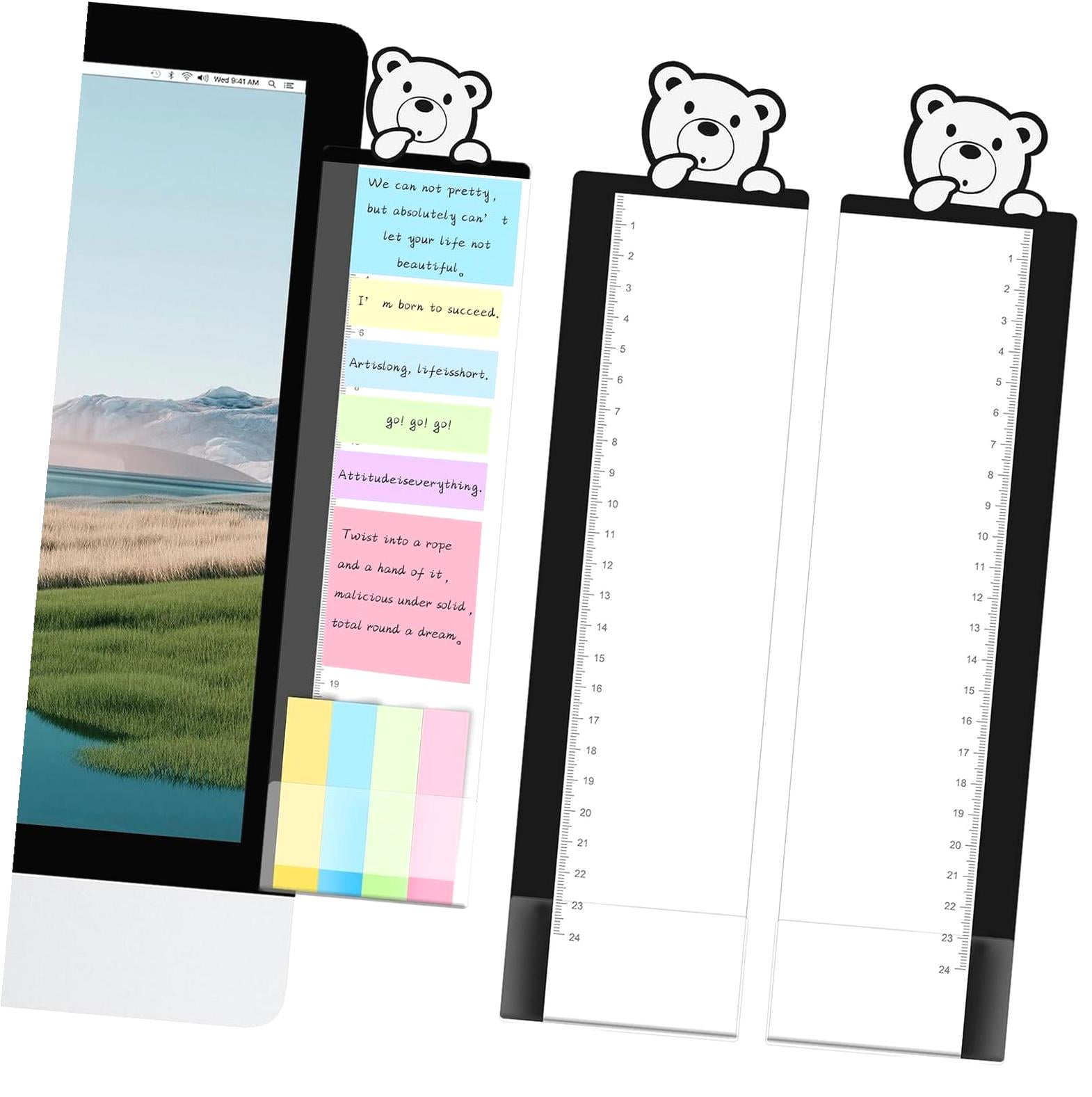 Highcool Office Desk 2-Piece Multifunctional Computer Monitor Memo ...