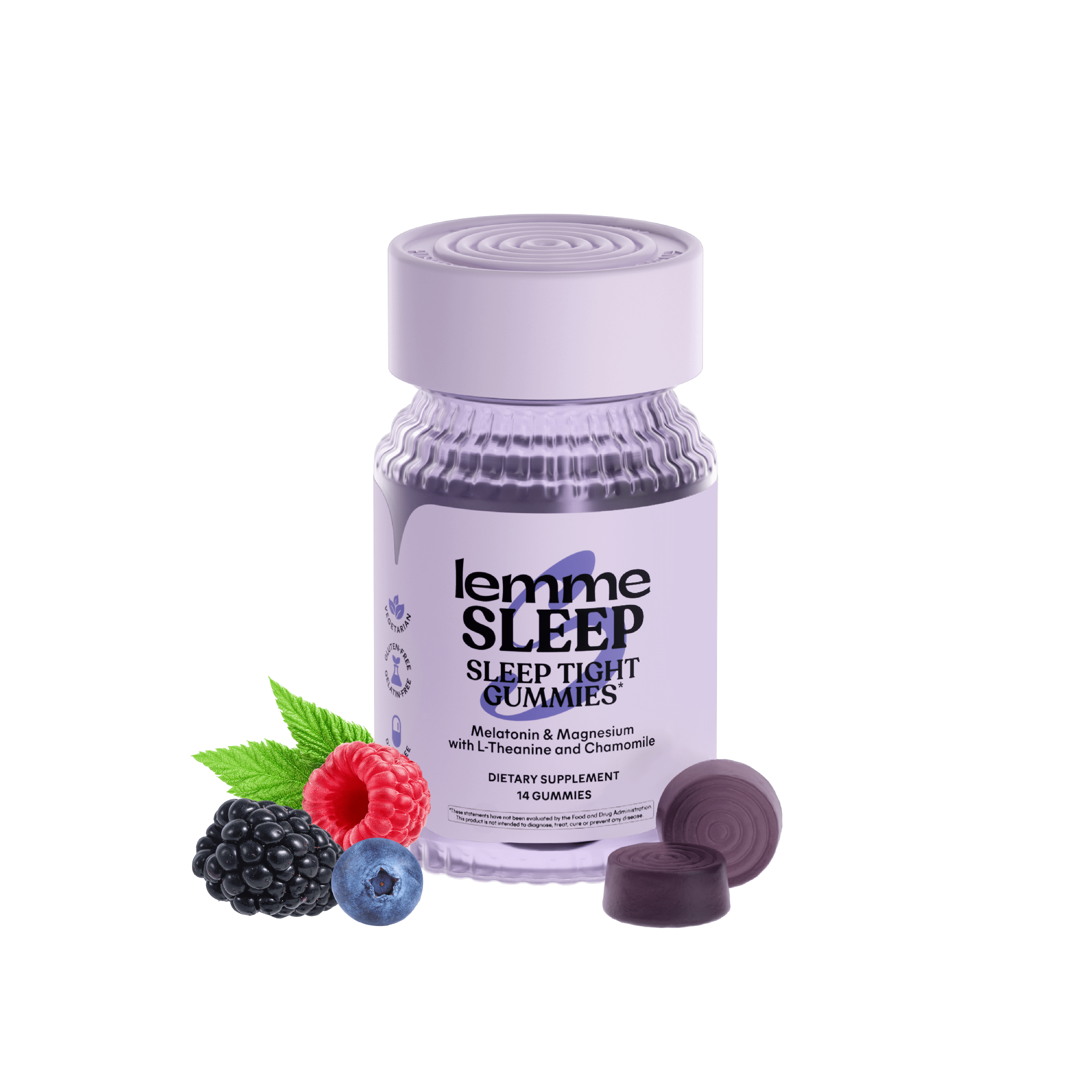 Lemme Sleep Gummies with 5mg Melatonin, Elderberry, Magnesium, L