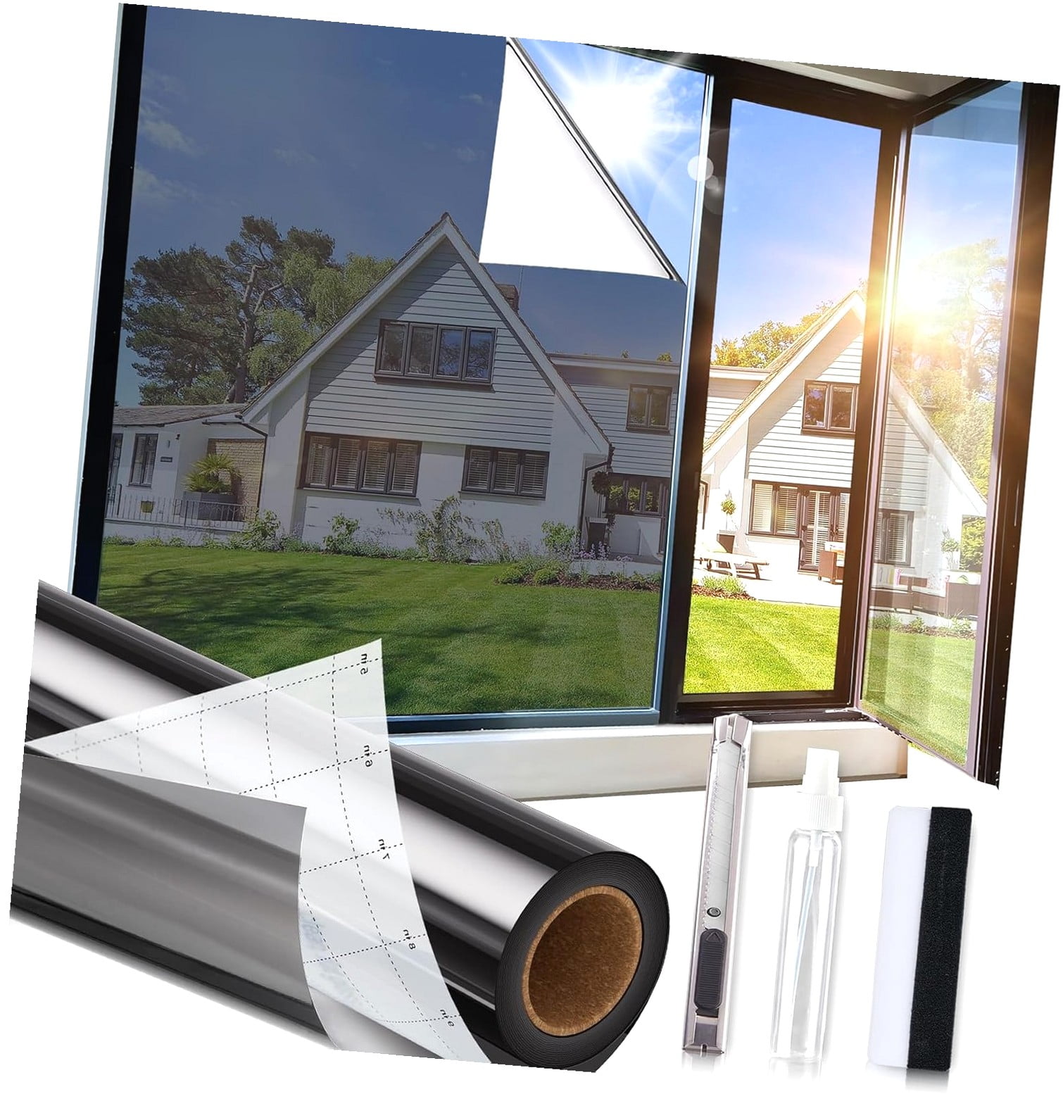 Highcool One Way Privacy Window Film, Window Tint for Sun Control ...