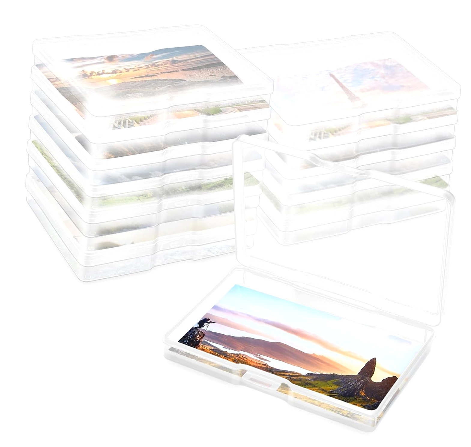 Highcool Photo Storage Box 5 7 Inches, 6 Pack Photo Organizers and ...