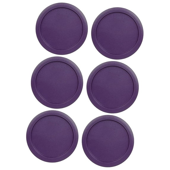 Highcool Replacement for 4-Cup Glass Food Storage Container Bowls, 6-Inch Plastic Round Covers fits 7201-PC, Airtight & Leakproof (6-Pack, )