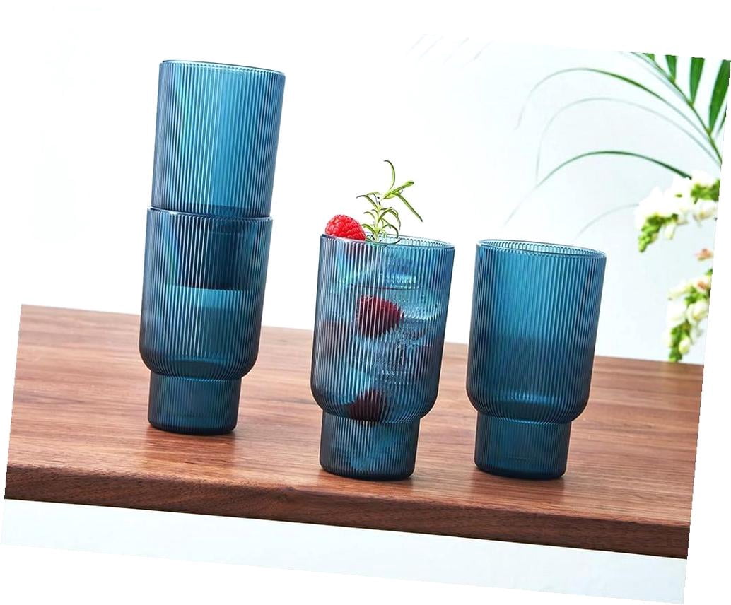 Set Of 6 Acrylic Highball Glasses – 20.5 Oz, BPA-Free, Shatterproof & Stackable | Vintage Look, Dishwasher Safe | Perfect For Indoor & Outdoor Use