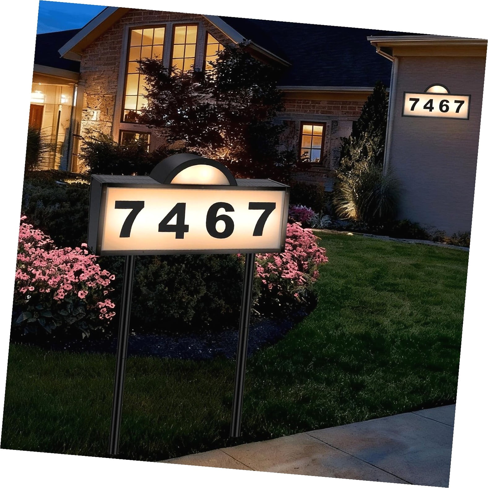Highcool Solar House Numbers for Outside, Solar Powered Address Sign ...
