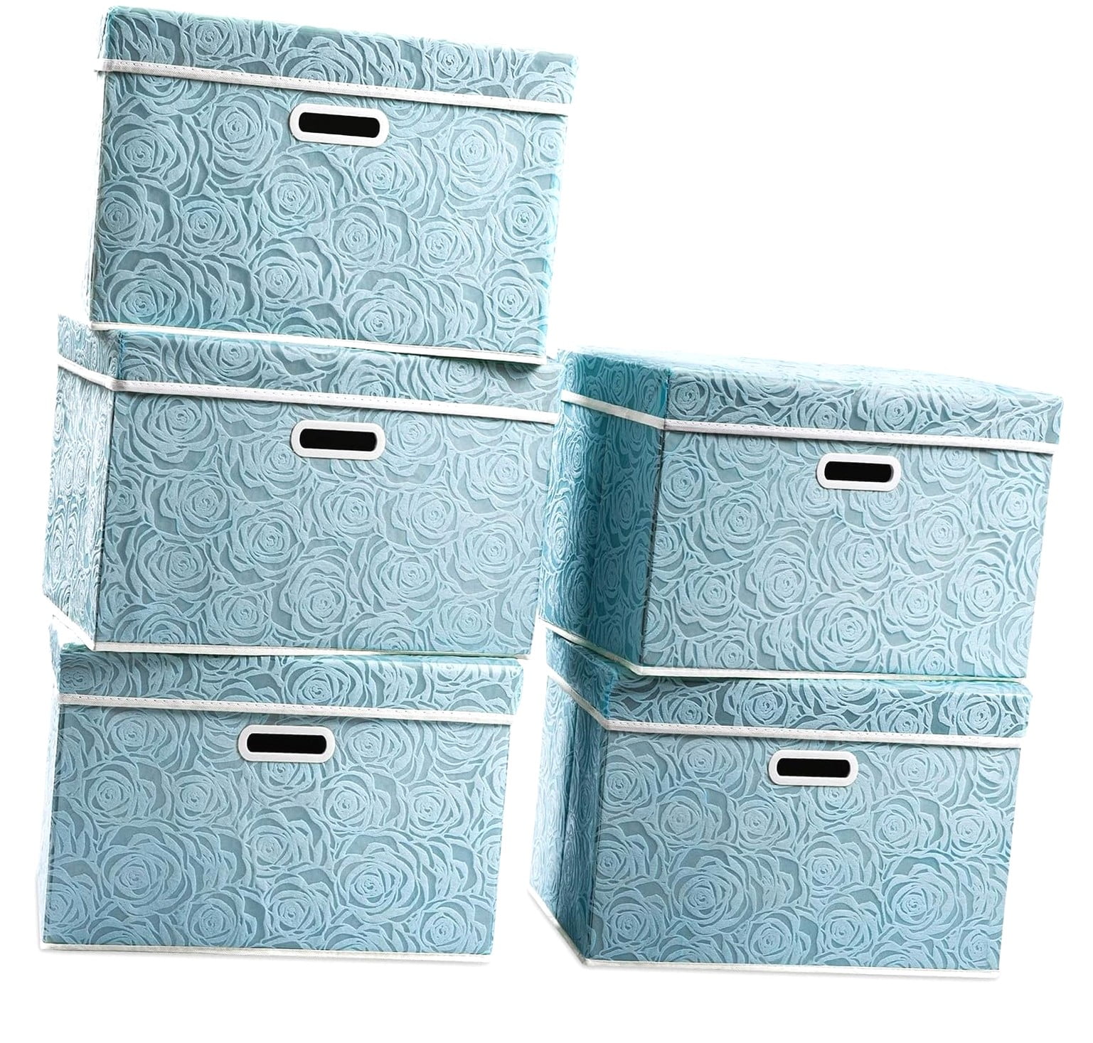Highcool Stackable Storage Cubes with [5-Pack] Storage Box Bins ...