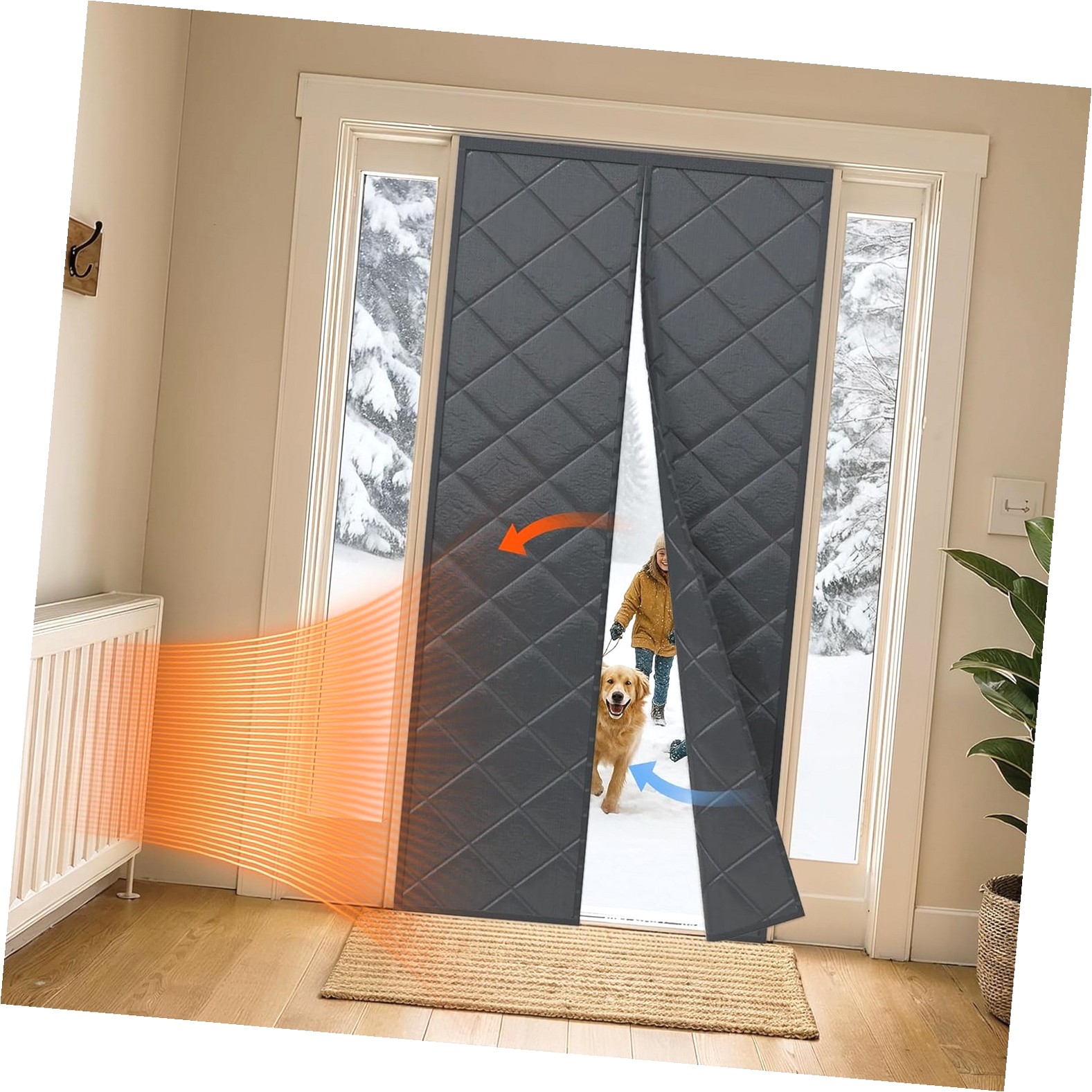 Highcool Thermally Insulated Door Curtain Door Dimensions 60" 80