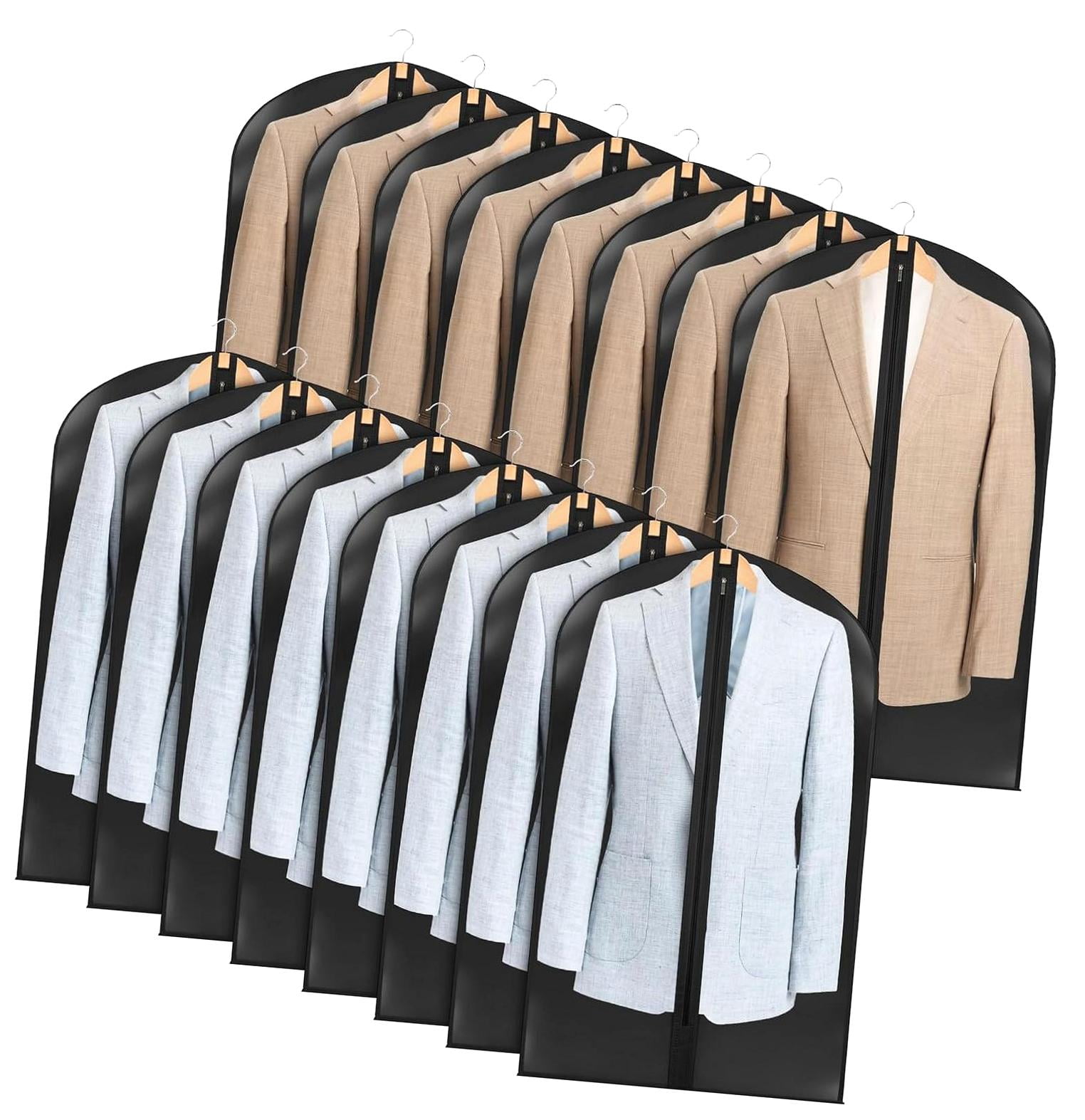 Highcool Transparent Garment Bags for Long Dresses 65'' Hanging Clothes
