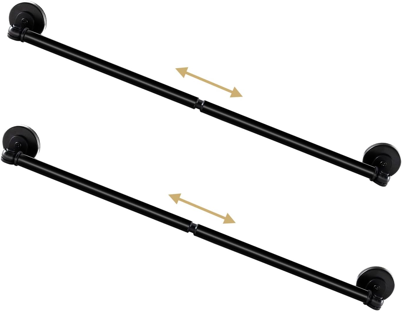 Highcool VERSAILTEX 2 PACK Curtain Rods for Metal Doors, 16