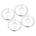 thumbnail image 1 of Highcool Wall Split Flange 4" (103mm), Set of 4 Steel Round Self-Adhesive Escutcheon Plates for Plumbing Wall Cover in Kitchen and Bathroom, Pipe Arm, 1 of 7