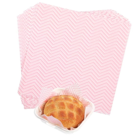 Highcool Waxed Deli Paper Sheets 100 Count, 7x7 Inch Basket Liners for Burgers, Sandwiches, Wave Pattern Deli Wrap