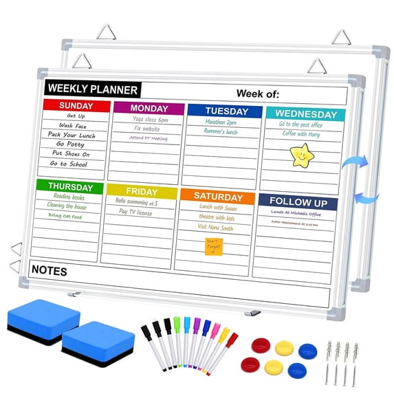 Highcool Weekly Planner Whiteboard Weekly Planner for Wall 16 quot 12