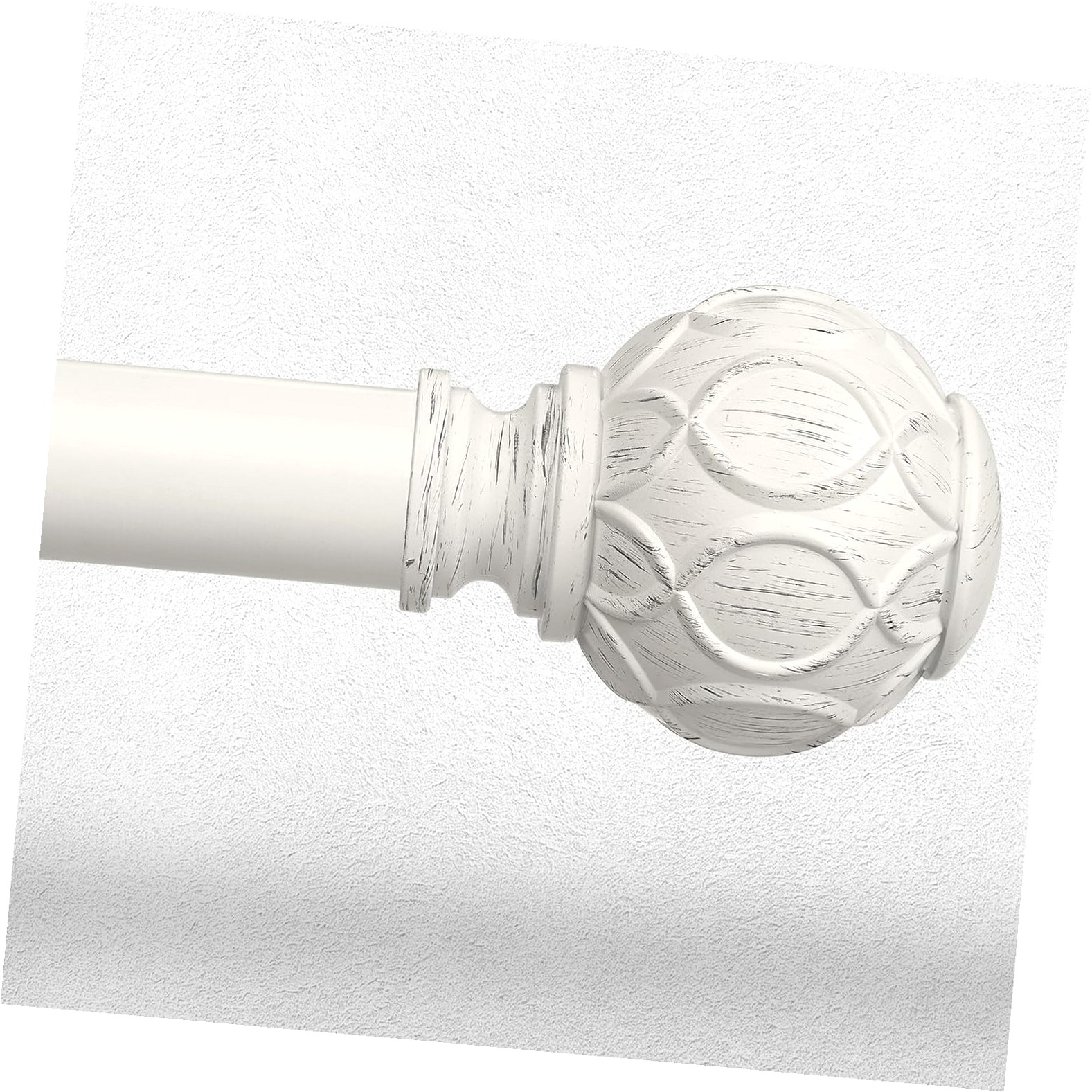 Highcool White Curtain Rods for 72 to 144 Inch, 1'' Long Curtain Rod ...